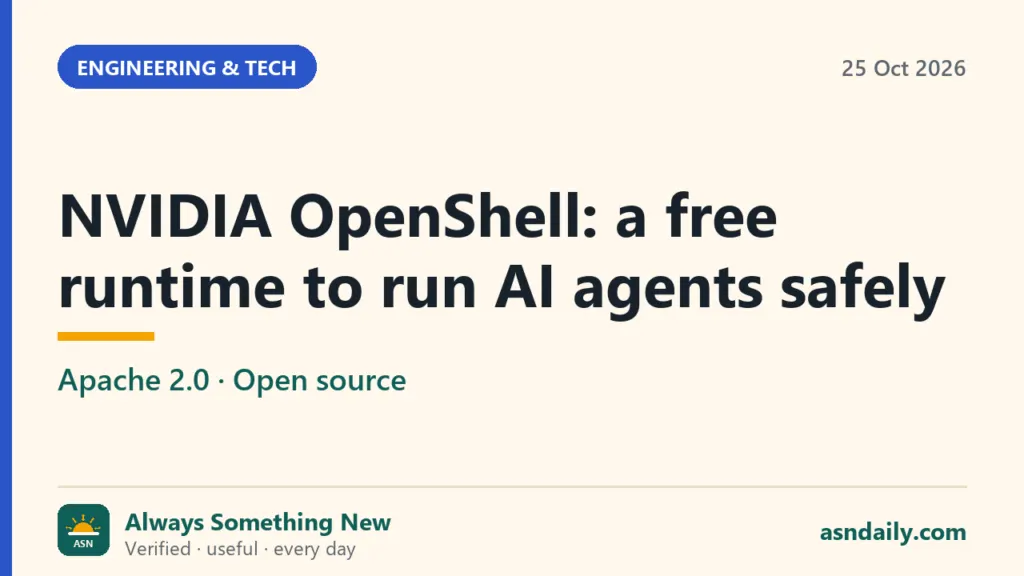 NVIDIA OpenShell: a free, open-source runtime for running AI agents safely